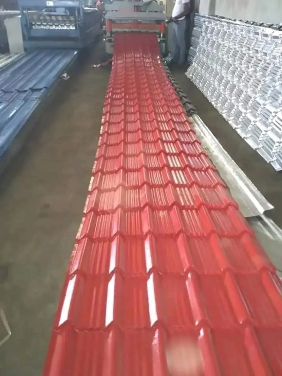 T-Red Step Tiles Aluminum Corrugated Sheet